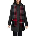 LONDON FOG Women's Button Front Wool Scarf Coat In Charcoal, XL