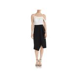 Laundry by Shelli Segal Womens Colorblock Faux-Wrap Cocktail Dress