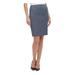 TOMMY HILFIGER Womens Navy Heather Above The Knee Pencil Wear To Work Skirt Size 6