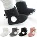 Newborn Boy Girls Baby Anti-Skid Soft Sole Plush Ankle Snow Boots Crib Shoes Toddler Winter Warm Booties Prewalker