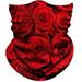 Obacle Seamless Bandana for Rave Face Mask Dust Wind UV Sun Protection Neck Gaiter Tube Mask Headwear Bandana for Women Men Festival Party Motorcycle Riding Outdoor (Pure Red Rose)
