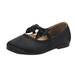 Dream Pairs Girls Mary Jane Flats Shoes Kids Lightweight Slip On Flat Shoes Casual Walking Shoes for Kids Sophia-22 Black Size 4T