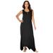 Jessica London Women's Plus Size Keyhole Hanky Hem Maxi Dress