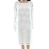 Lauren By Ralph Lauren NEW White Women's Size 14 Geo-Lace Shift Dress