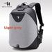 Arctic Hunter Business Backpack Invisible Anti Theft Backpack Aluminum Alloy Handle with USB Charging Port Travel Rucksack Laptop Pro Water-Resistant Computer Backpack (Light Grey)