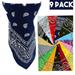 100% Cotton Double Sided Print Paisley Bandana Scarf, Head Wrap Neck Face Cover For Men Women Unisex - 22 inch - One Size - Blue