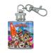 Waikiki Beach Cat Surf Selfie Honolulu Hawaii Stainless Steel 1oz Mini Flask Key Chain