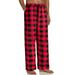 Mens PJ Pajama Pants Elastic Waist Lounge Pants Sleepwear Plaid PJs with Pockets Size S-2XL