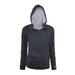 Girl Halftime Cotton Hoodie, Black & Oxford - Medium