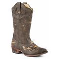 Roper Spade Womens Brown Faux Leather Cowboy Boots 11