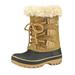 Dream Pairs Boys & Girls Faux Fur-Lined Ankle Winter Waterproof Snow Boots Forester Tan Size 9