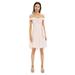 ASTR the label Brittany Off The Shoulder Flare Casual Dress with Belt, Blush, S