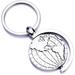 cool stainless steel silver globe keychain 360 degree rotation earth planet map pendant key ring key chain best gift for festival birthday