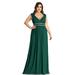 Ever-Pretty Womens Plus Size Empire Waist Long Evening Military Ball Gowns for Women 86973 Green US20