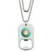 Love Hearts Smiling Smiley Face Officially Licensed Military Dog Tag Bottle Opener Pendant