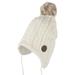 WITHMOONS Baby Knit Winter Pom Beanie Toddler Earflap Warm Hat XZJ0066 (Ivory)