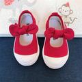 Baby Girls Boys Kids Bow Print Soft Rubber Sole Bottom Walking Casual Wild Canvas Shoes