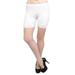 Vivian's Fashions Legging Shorts - Cotton, Lace Trim, Misses Size (White, XXS)