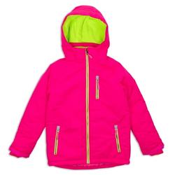 Arctic Quest Girl's Windproof Waterproof Winter Ski Jacket - Size 7-8, Pink/Green