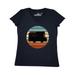 Inktastic Camping Vacation RV Camper Van Retro Sunset Adult Women's V-Neck T-Shirt Female Black XL