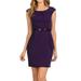 AulinÃ© Collection Women's Color Office Workwear Sleeveless Sheath Dress Purple 3XL