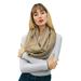 Lightweight Solid Color Infinity Scarf Beautiful Cashmere Scarves Open Grid Frayed Edge Shawl Wrap Women Fashion Accessories (Mocha)