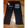 coogi BLACK INDIGO WASH jean capri HEAVY EMBROIDERED (C3J2813C) NWT $115 SIZE 20