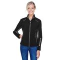 The Ash City - North End Ladies' Pursuit Three-Layer Light Bonded Hybrid Soft Shell Jacket with Laser Perforation - BLACK 703 - M