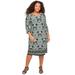 Catherines Women's Plus Size Paisley Grove Shift Dress