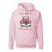 Merry Christmas Red Car with Xmas Garland Christmas Unisex Graphic Hoodie Sweatshirt, Light Pink, 3XL