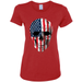 Cracked American Flag USA Skull Americana / American Pride, patriotic Shirt, American Shirt, Patriotic Shirt, fourth of july shirt, American Flag, USA Womens Graphic T-Shirt