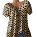 Women Blouse Summer Tops Casual V Neck Polka Dot Short Sleeve Loose Shirt Dot Printed Tops Plus Size S-5XL