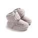 Manfiter Unisex Baby Shoes Autumn Winter Love Pattern Decoration Velvet Warm Cute Toddler Shoes Boots Gray