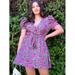 Women's Plus Size Ditsy Floral Belted Mini Dress