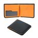 Calfskin Slim Wallets For Men RFID Blocking Leather Minimalist Front Pocket Mens Bifold Wallet Easy Access Ladder Card Slots (Black)