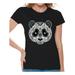 Awkward Styles Panda Skull Tshirt for Women Christian Panda Shirt Sugar Skull Shirts for Women Dia de los Muertos Gifts for Her Day of the Dead T Shirt Christian Tshirt Women's Paisley Panda T-Shirt