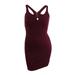 B Darlin Juniors' Strappy Sheath Dress (13/14, Dark Garnet)