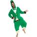 Leprechaun Unisex Adult Pajamas - Plush One Piece Cosplay Holiday Costume by Silver Lilly (Green, L)