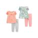 Child of Mine by Carter's Baby Girl Flutter Top & Pant, 4pc set