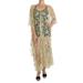 Dolce & Gabbana Gold Floral Lace Crystal Gown Cape Dress