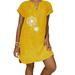 Plus Size Womens Ladies Summer V Neck Short Sleeve Print Casual Baggy Mini Dress