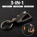 Mini Portable Match Striker Outdoor Camping Lighter Carabiner Survival Keychain Flint Camp Waterproof(Black)