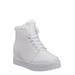 Hidden Wedge Faux Fur Sneaker - Shearling Lace Up Platform Ankle Bootie (Women)