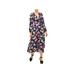 Kate Spade Womens Winter Garden Floral Print V-Neck Wrap Dress