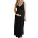 MAWCLOS Pregnant Women Strap Tanks Tops Long Maxi Dress Sleeveless V-Neck Maternity Dresses Ladies Elegant Casual Sundress
