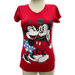 Red Mickey and Minnie Hugging Women's Top