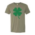 St. Patricks Day Shirt, Shamrock Shirt, Four Leaf Clover, Unisex Fit, Distressed Clover, Clover Shirt, 4 Leaf Clover, Shamrock, St Patricks, Heather Olive, LARGE