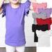 Summer Toddler Children Girl Ruffles Short Sleeve Cotton Tee Tops Candy Color Kids Girl T-shirt