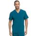 Dickies EDS Essentials Scrubs Top for Men V-Neck DK645, XL, Caribbean Blue