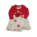 Infant Toddler Girls White Red Rose Flower Christmas Holiday Party Dress